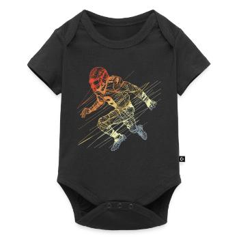 Croquis de joueur de football - Body à manches courtes Premium Bébé - noir - Devant