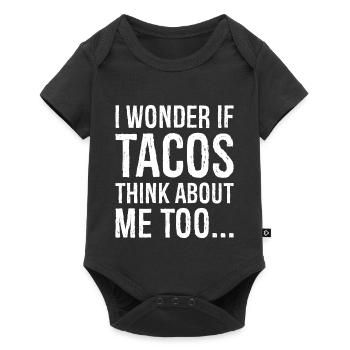 I wonder If Tacos Think about me Too funny shirt - Baby Premium short-sleeve bodysuit - black - Front