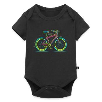 Rennrad Retrowave - Baby Premium Kurzarmbody - Schwarz - Vorne
