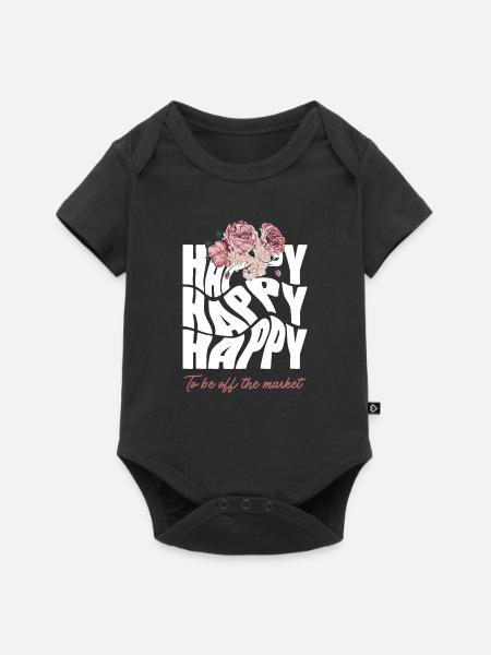 Happy Bride - Junggesellinnenabschied - Baby Premium Kurzarmbody - Schwarz