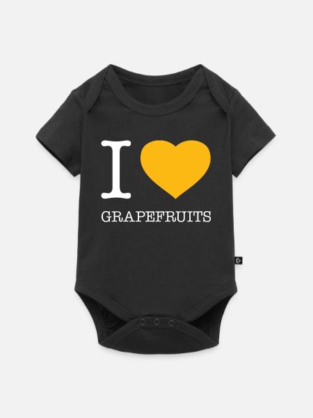 I LOVE GRAPEFRUITS - Baby Premium Kurzarmbody - Schwarz