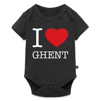 I LOVE GHENT - Baby Premium short-sleeve bodysuit - black - Front
