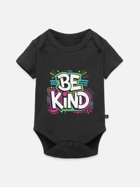 Be Kind - Neon! - Baby Premium Kurzarmbody - Schwarz