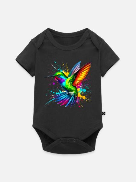 Kolibri - Baby Premium Kurzarmbody - Schwarz