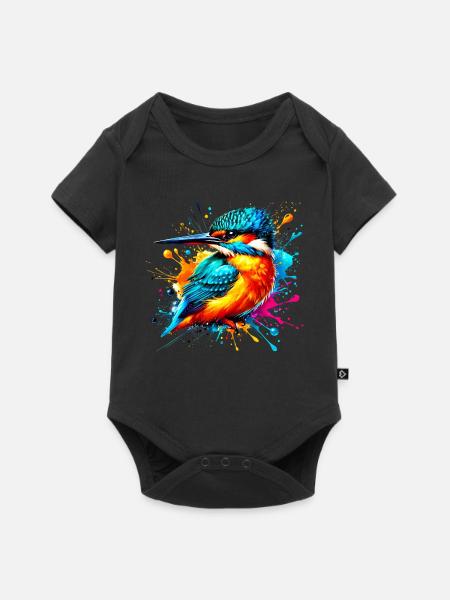 Eisvogel - Baby Premium Kurzarmbody - Schwarz