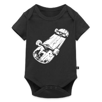 Dessin de planche à roulettes - Body à manches courtes Premium Bébé - noir - Devant