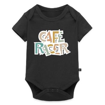 Caferacer rétro moto vintage motard icône logo - Body à manches courtes Premium Bébé - noir - Devant