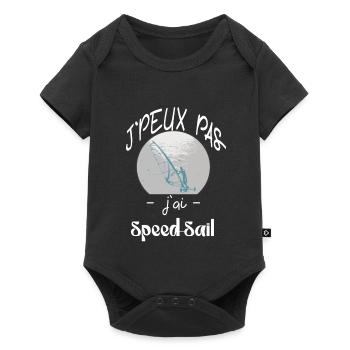 j'peux pas 'jai speed sail - Body à manches courtes Premium Bébé - noir - Devant