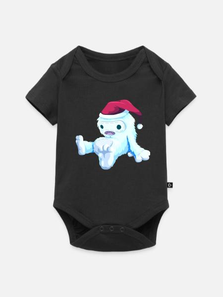 Weihnachtspuppe - Baby Premium Kurzarmbody - Schwarz