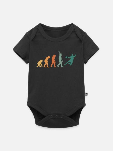 Evolution Handball Retro - Baby Premium Kurzarmbody - Schwarz