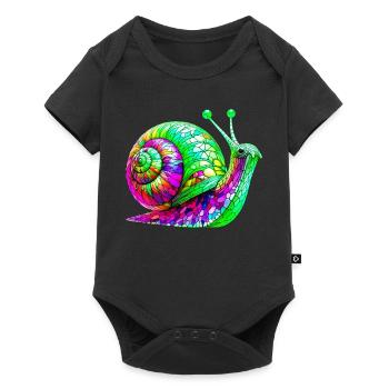 Escargot - Body à manches courtes Premium Bébé - noir - Devant