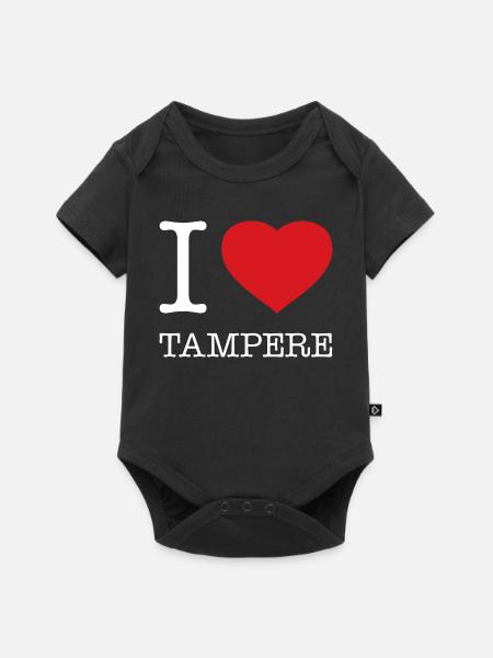 I LOVE TAMPERE - Baby Premium Kurzarmbody - Schwarz