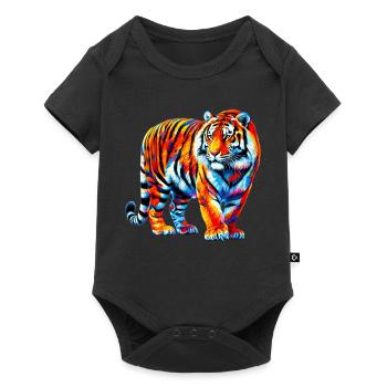 Tiger - Baby Premium short-sleeve bodysuit - black - Front