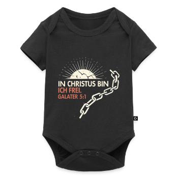 In Christus Frei Gal 5:1 - Baby Premium Kurzarmbody - Schwarz - Vorne