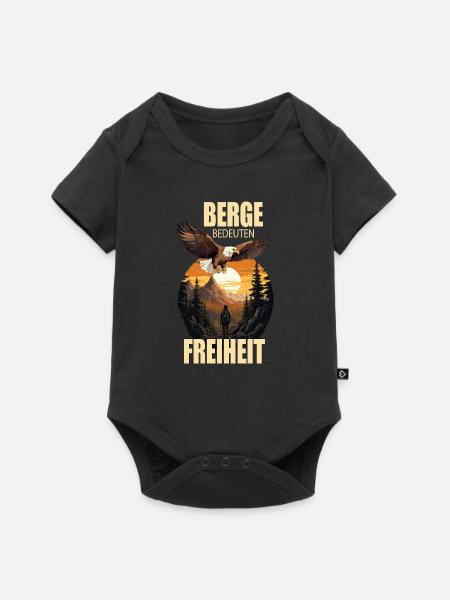 Berge bedeuten Freiheit - Baby Premium Kurzarmbody - Schwarz