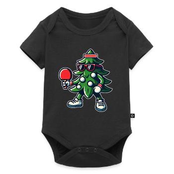 Table Tennis Christmas Tree Costume Christmas Tree - Baby Premium short-sleeve bodysuit - black - Front