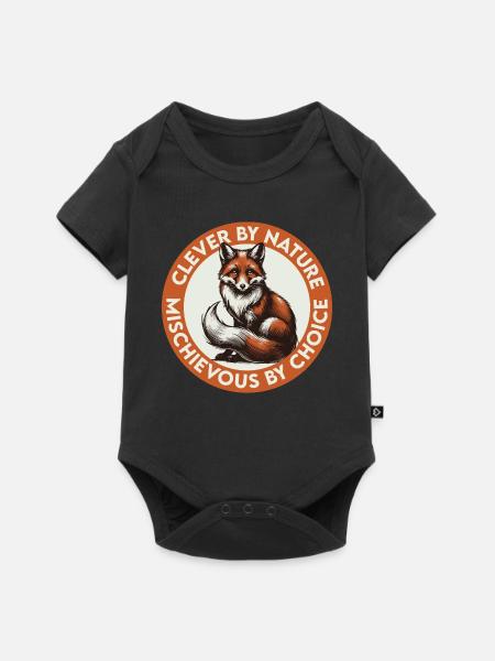 Outfoxed Them All - Baby Premium Kurzarmbody - Schwarz