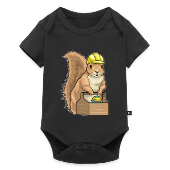 Squirrel Easter Artisan - Baby Premium short-sleeve bodysuit - black - Front