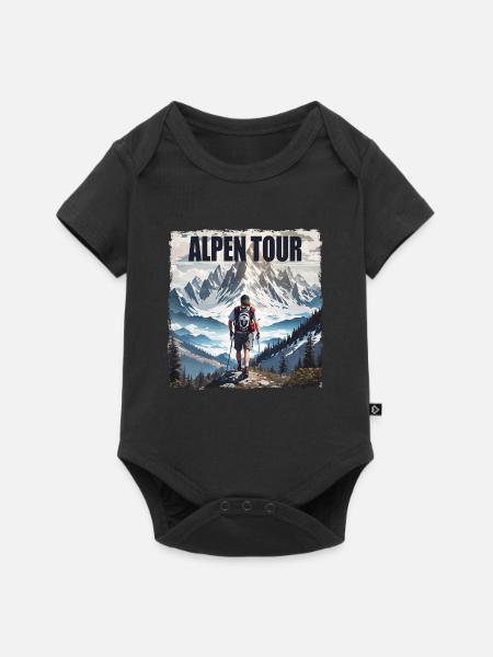 Alpen Tour - Baby Premium Kurzarmbody - Schwarz
