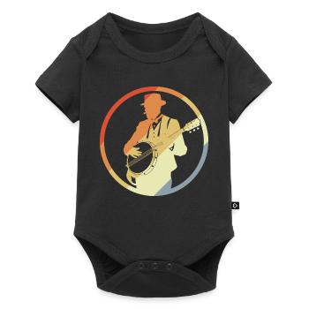Joueur de banjo Vintage - Body à manches courtes Premium Bébé - noir - Devant