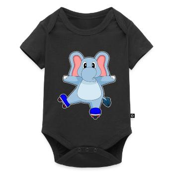Elefant Inline skating Inline skates - Baby Premium short-sleeve bodysuit - black - Front
