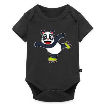 Panda Inline skating Inline skates - Baby Premium short-sleeve bodysuit - black - Front