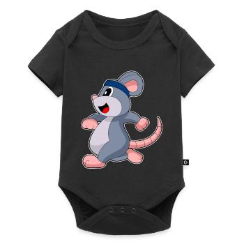 Souris Jogger Jogging Sport - Body à manches courtes Premium Bébé - noir - Devant