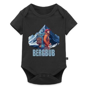 Bergbub - Baby Premium Kurzarmbody - Schwarz - Vorne
