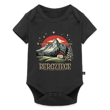 Bergziege - Baby Premium Kurzarmbody - Schwarz - Vorne