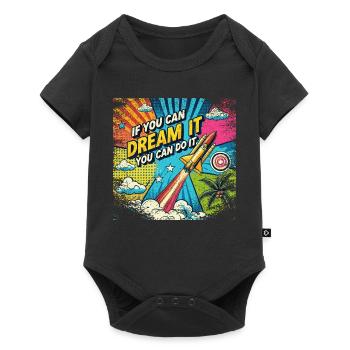 If you can Dream it you can do it - Pop Art Style - Baby Premium Kurzarmbody - Schwarz - Vorne