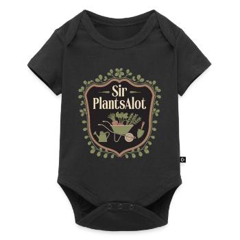 Sir PlantsAlot - Funny Gardening Men, Plant Dads - Baby Premium short-sleeve bodysuit - black - Front
