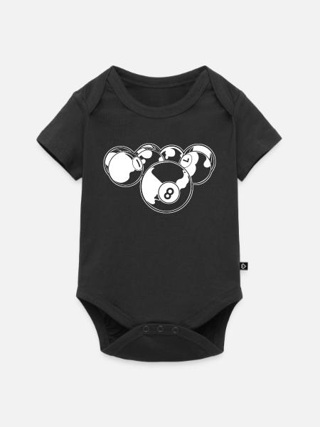 8 Ball Billard - Baby Premium Kurzarmbody - Schwarz