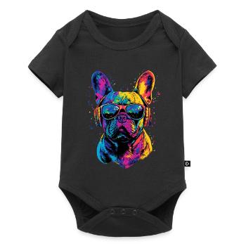 Bouledogue français motif chien dogue allemand Frenchie - Body à manches courtes Premium Bébé - noir - Devant