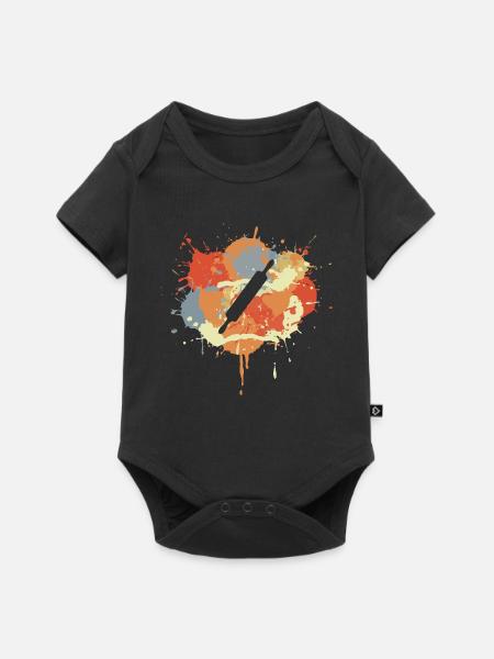 Nudelholz Skizze - Baby Premium Kurzarmbody - Schwarz