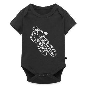 Dessin de VTT Freeride - Body à manches courtes Premium Bébé - noir - Devant