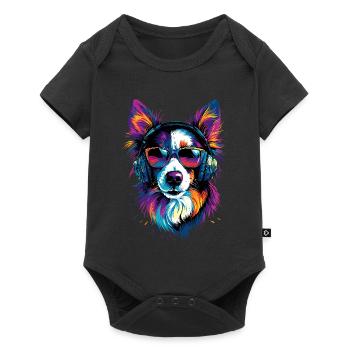 Border Collie Dog Lover Puppy Cute Collies - Baby Premium short-sleeve bodysuit - black - Front