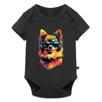 Pomeranian Pomeranian Pom Sweet German Spitz - Baby Premium short-sleeve bodysuit - black - Front