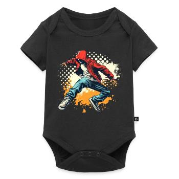 Graphique Breakdancer - Body à manches courtes Premium Bébé - noir - Devant