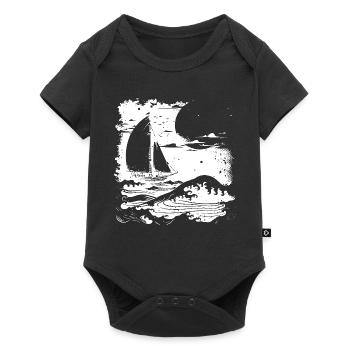Dessin de voile - Body à manches courtes Premium Bébé - noir - Devant