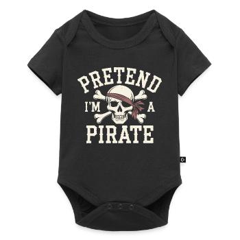 Faire semblant d’être un pirate - Body à manches courtes Premium Bébé - noir - Devant