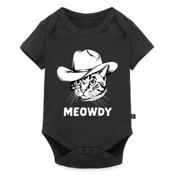 Meowdy Cat - Baby Premium short-sleeve bodysuit - black - Front