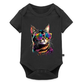 Bengal Cat Leopard Cat Leopardette Bengal Cats - Baby Premium short-sleeve bodysuit - black - Front