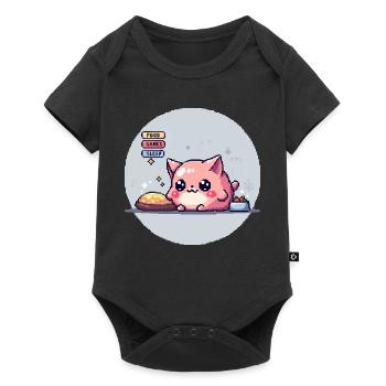 Pixel Pet - Retro Gaming - Baby Premium Kurzarmbody - Schwarz - Vorne