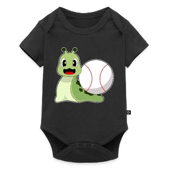 Baseball d’escargot - Body à manches courtes Premium Bébé - noir - Devant