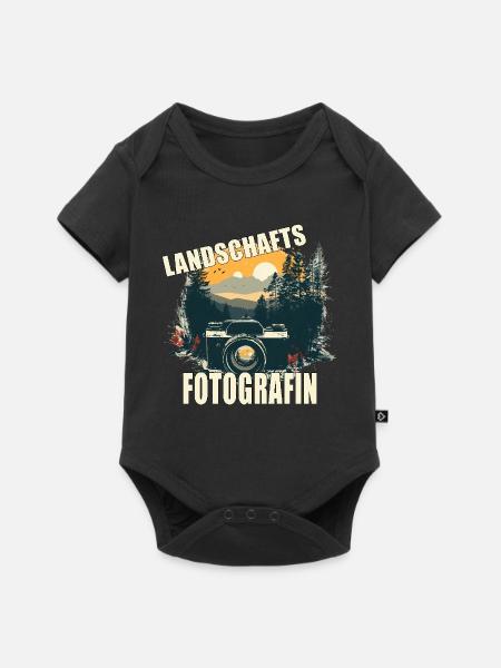 Landschafts Fotografin - Baby Premium Kurzarmbody - Schwarz