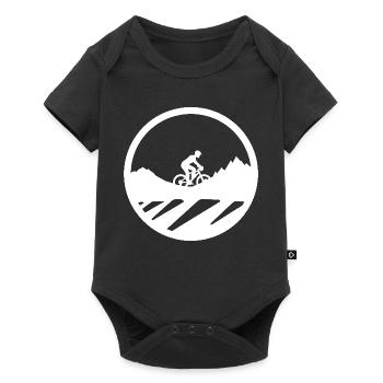Mountain Bike Graphics - Baby Premium short-sleeve bodysuit - black - Front