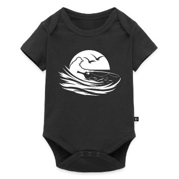 Graphique de pêche - Body à manches courtes Premium Bébé - noir - Devant