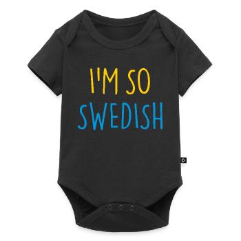 I'M SO SWEDISH Sweden Schweden - Baby Premium short-sleeve bodysuit - black - Front