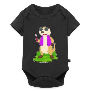 Meerkat Toothbrush - Baby Premium short-sleeve bodysuit - black - Front