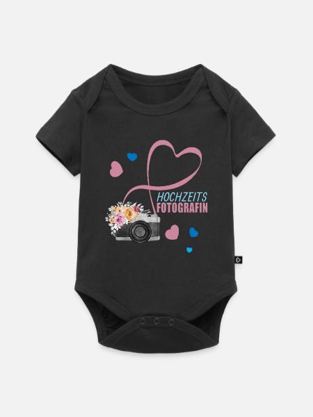 Hochzeitsfotografin - Baby Premium Kurzarmbody - Schwarz